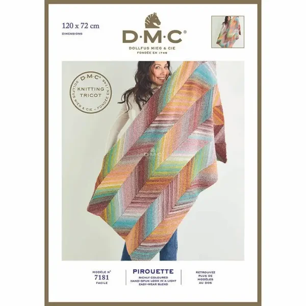 Breipatroon voor deken met DMC Pirouette garen