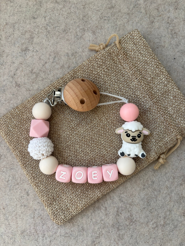 speenkoord schaap roze wit