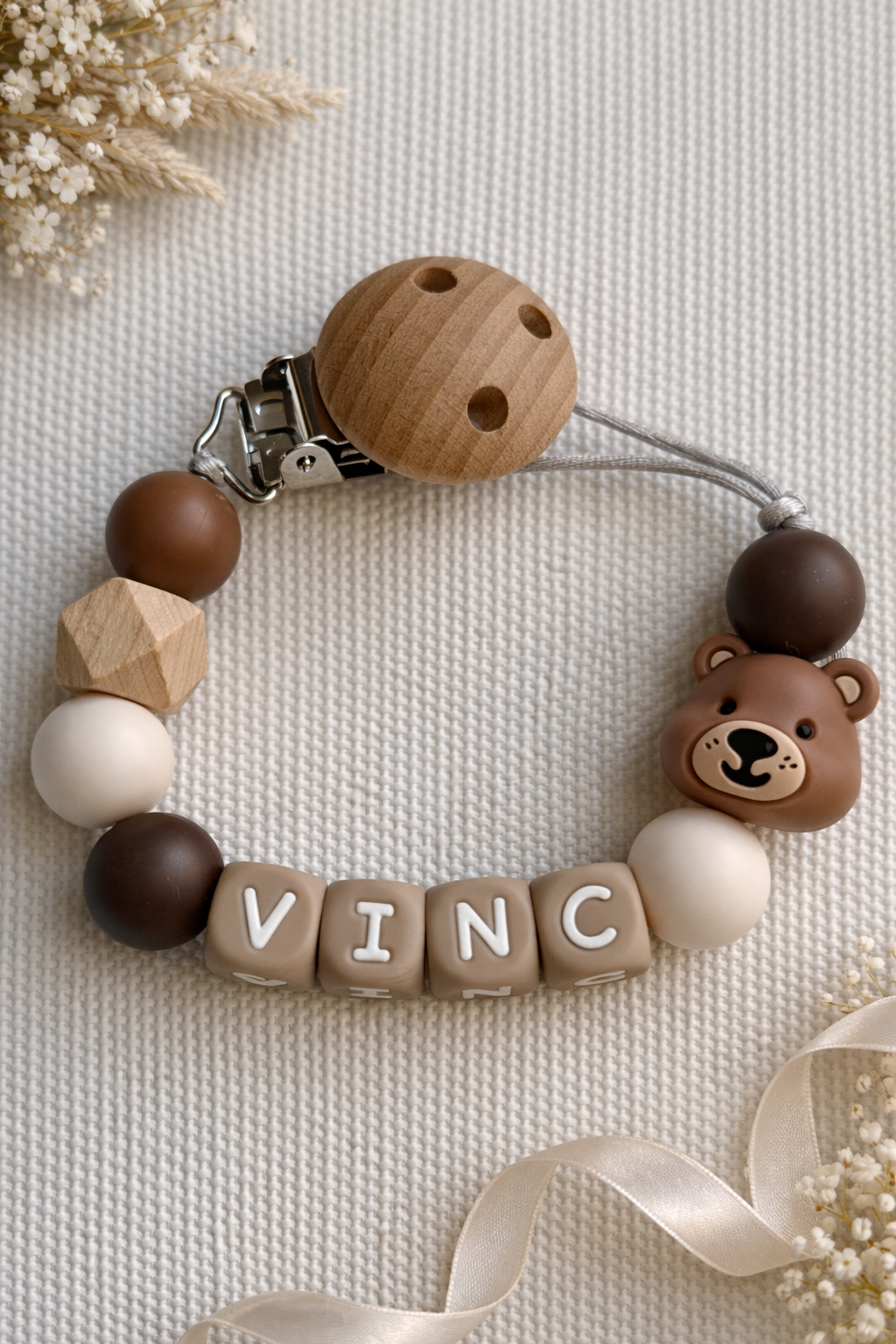 Speenkoord beer bruin naturel