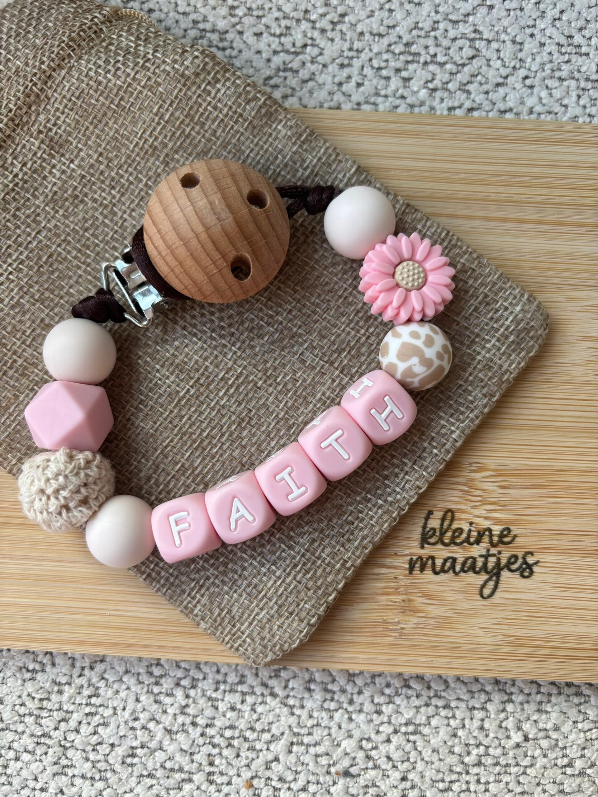 speenkoord madelief roze naturel