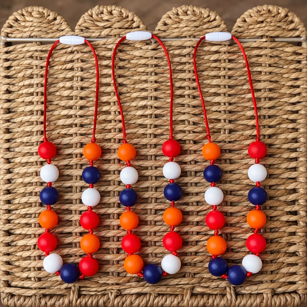 Ketting koningsdag rood-wit blauw-oranje