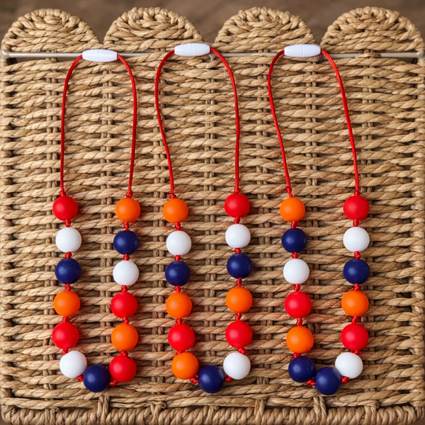 Ketting koningsdag rood-wit blauw-oranje