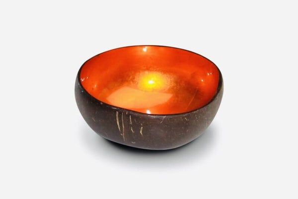 NOYA Coconut Bowl - Orange Metallic Leaf (NOYA0030)