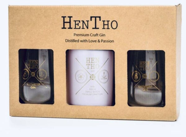 HenTho Pink Gin Set 50cl + 2 glazen Giftpack (IBZ-004)