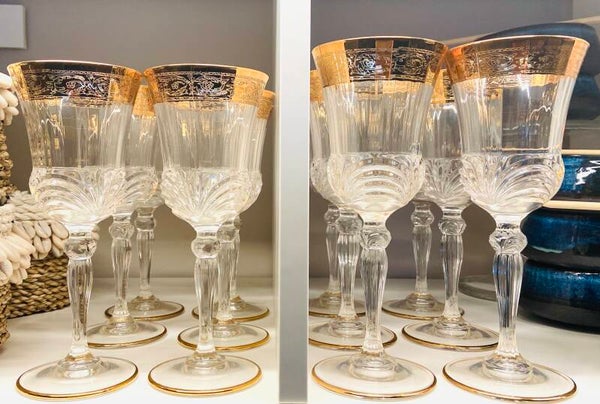 Set Geslepen Kristallen Wijnglazen (SEA-655)