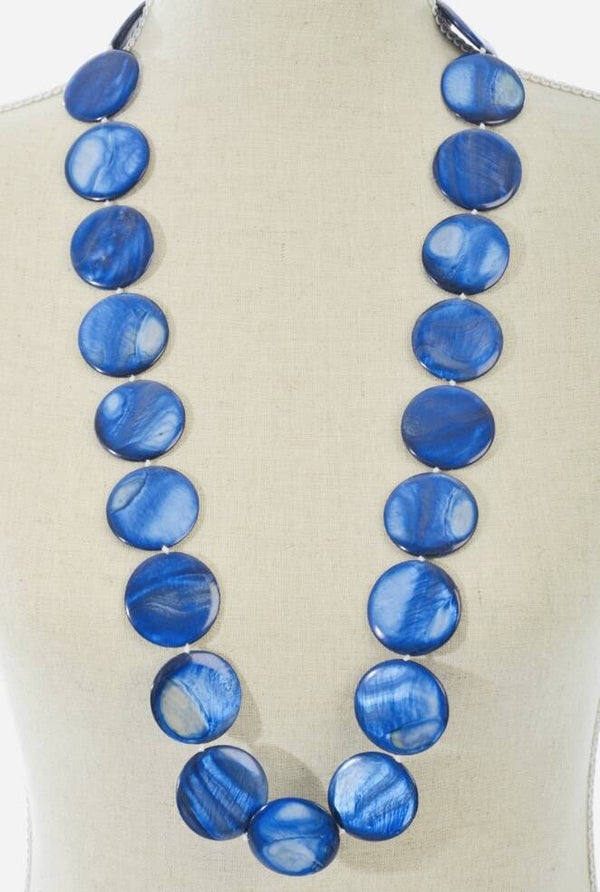 Maledives Schelpenketting J-Line Blue (SUN-345)