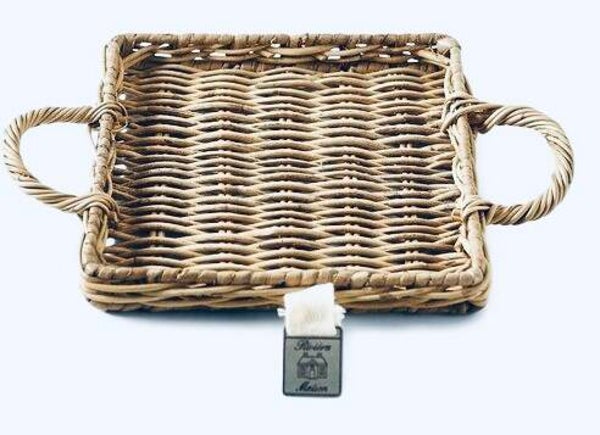 NEW ! Riviera Maison Mini Rattan Dienblad Vierkant (RAT-125)