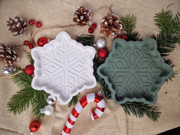 Dekoteller Schneeflocke