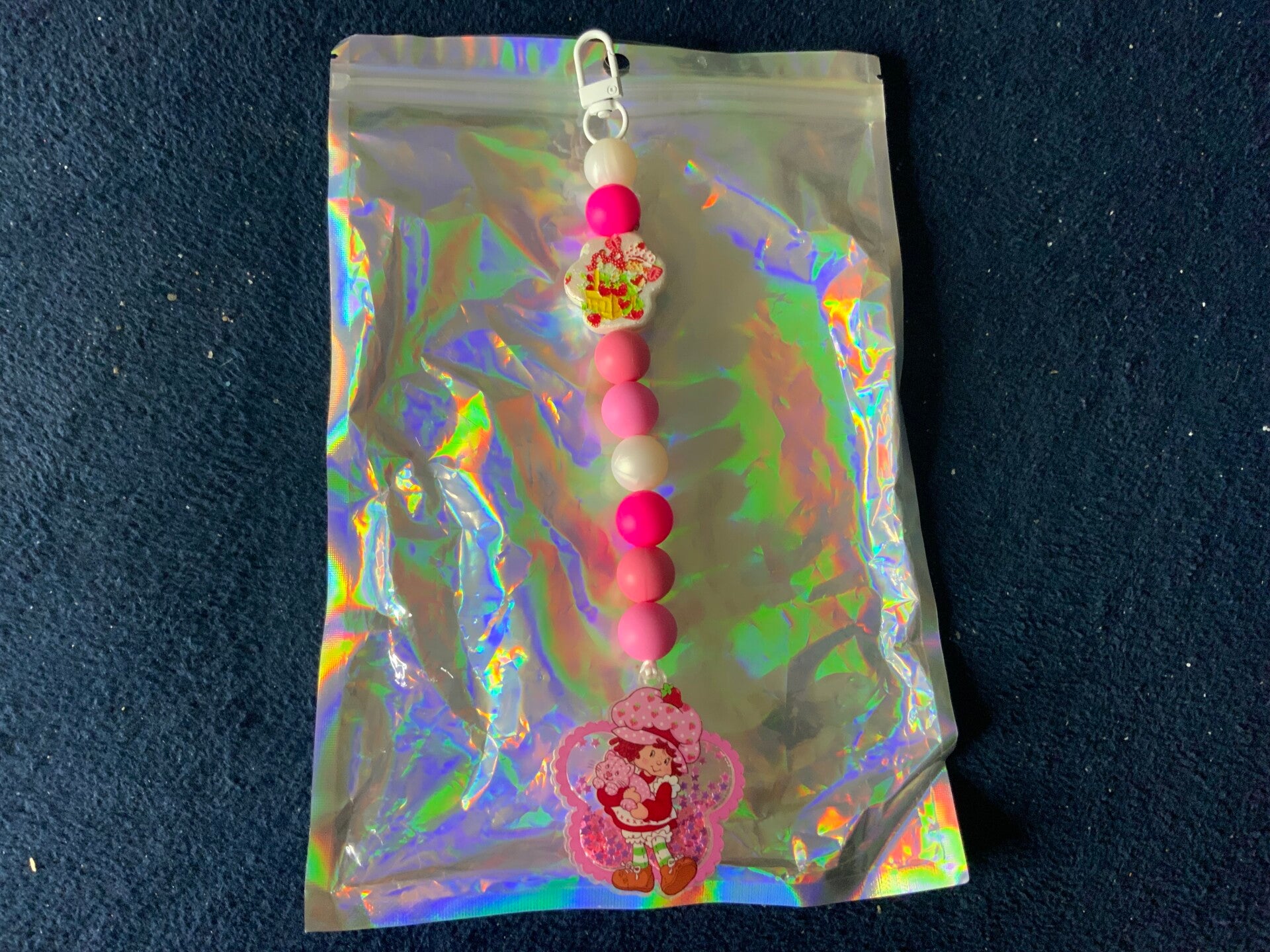 Strawberry shortcake, backpack charm