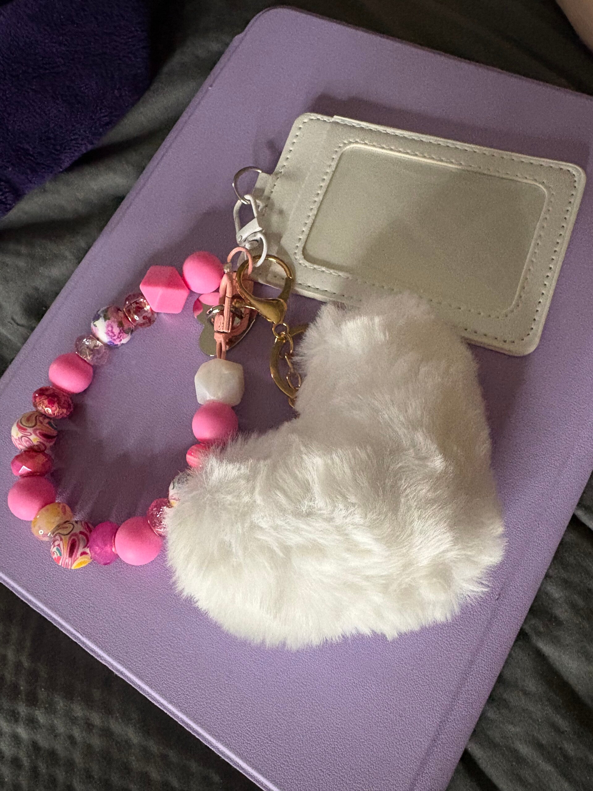 Pink Wristlet keychain