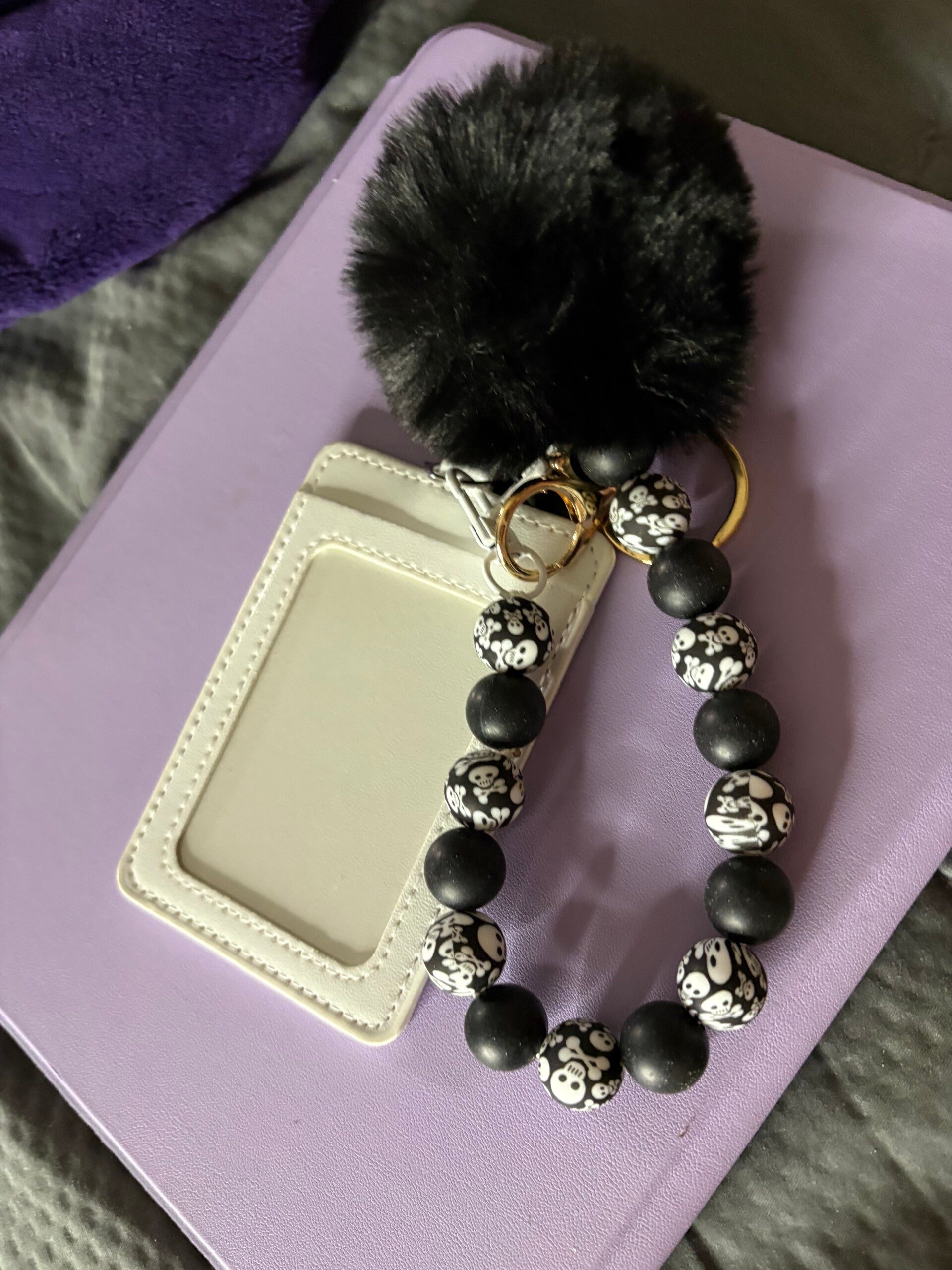 Black & White Wristlet keychain