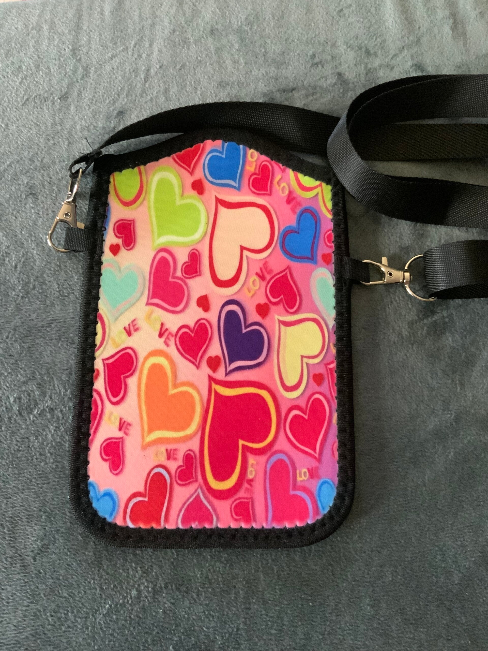 Rainbow hearts, Crossbody phone pouch