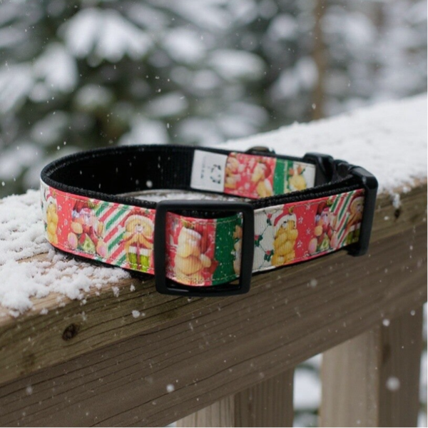 Flat Collar - Christmas Bear - 2.5 cm wide