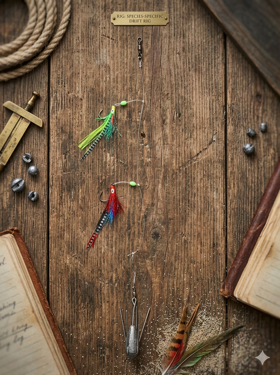 Surfcasting double hooks dropper loops rig breakaway 6oz