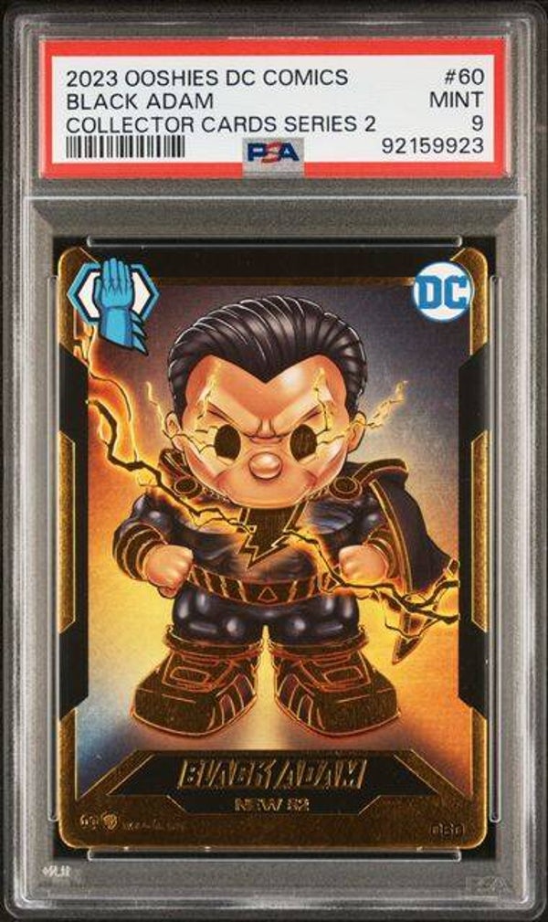 2023 PSA Graded 9 OOSHIES DC COMICS BLACK ADAM Gold Collectors Card Series 2