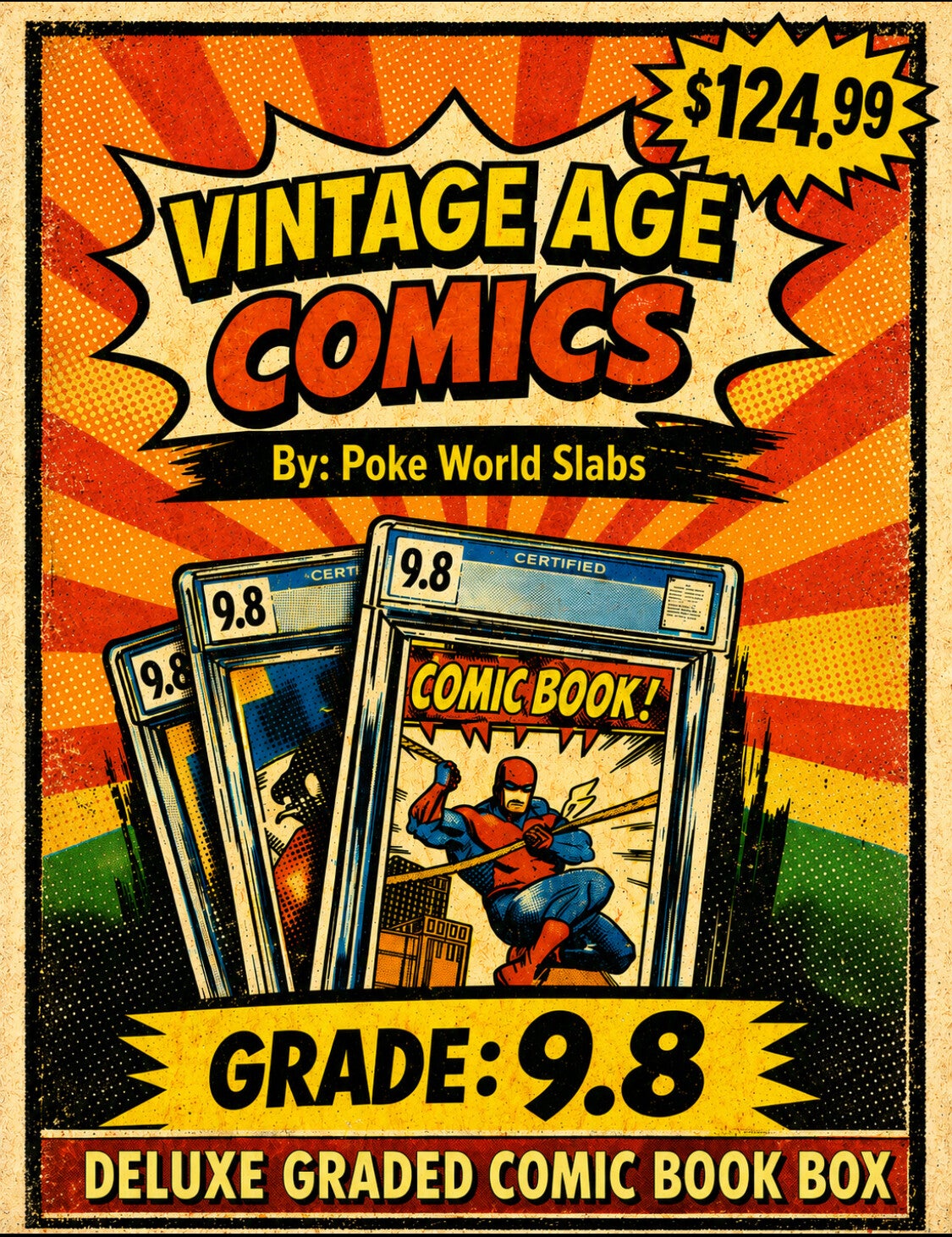 Vintage Age Comics, Deluxe Graded Comic Book Box