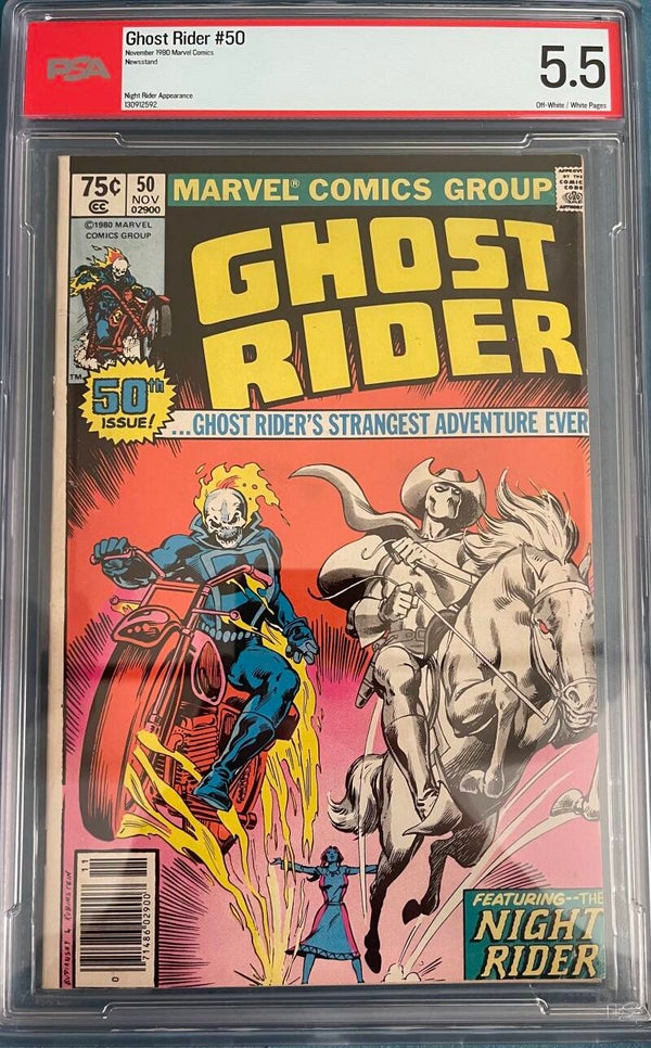 1980 Marvel Comics Ghost Rider #50, PSA Graded 5.5, Knight Rider Appearance