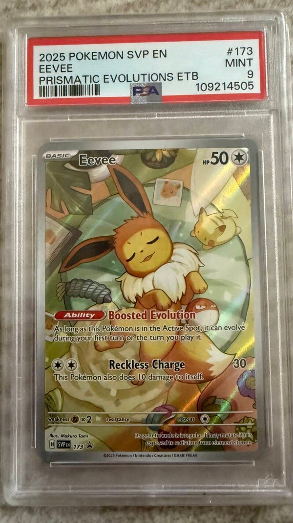 2025 POKÉMON SVP EN EEVEE PRISMATIC EVOLUTIONS ETB PSA GRADE 9