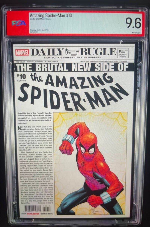 2025 Marvel Comics Amazing Spider-Man #10, PSA Graded Near Mint Mint 9.6