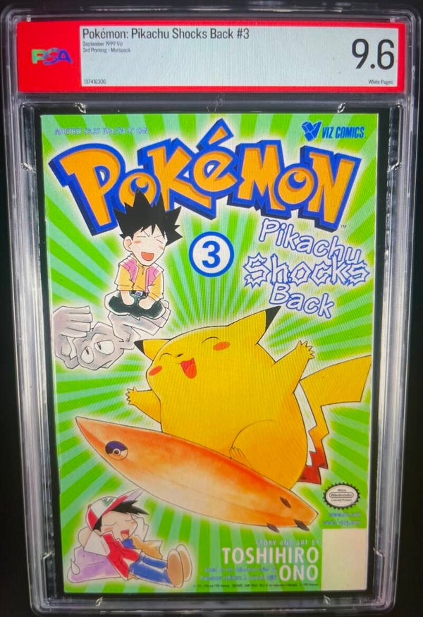 1999 Viz Comics Pikachu Shocks Back #3, PSA Graded Near Mint 9.6
