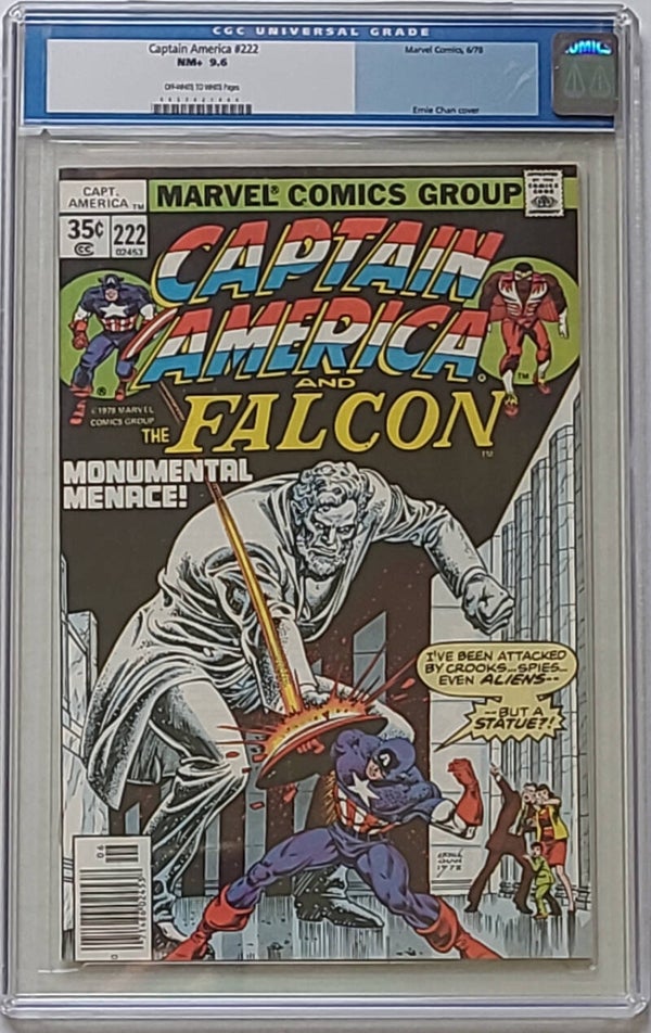 1978 Marvel Comics Captain America #222 featuring The Falcon, Graded by CGC NM+ 9.6