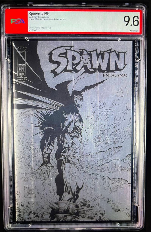 2022 Editorial Kamite Spawn #185 Sketch Foil Variant, La Mole, PSA Graded 9.6