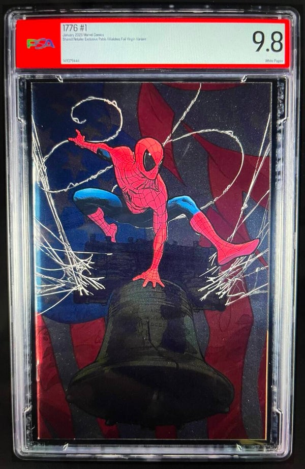 2026 Marvel Comics 1776 Spider-Man #1 Shared Exclusive Foil Variant, PSA Graded 9.8