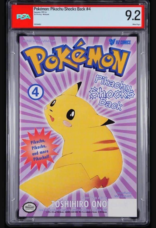 1999 Viz Comics Pokemon Pikachu Shocks Back #4, PSA Graded 9.2