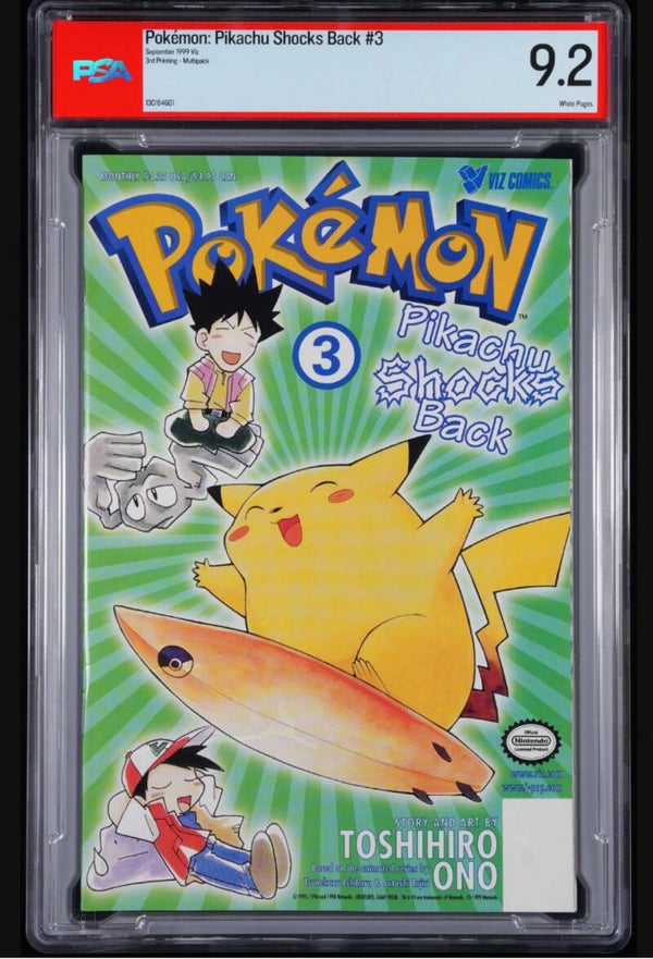1999 Viz Comics Pokemon: Pikachu Shocks Back, PSA Graded 9.2