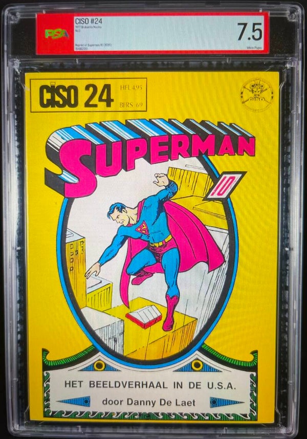 1977 First Netherlands Printing of 1939 Superman #1 Iconic Yellow Cover, PSA 7.5