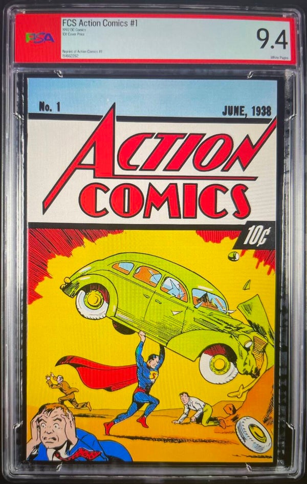 1992 DC Comics Action Comic #1 10 Cent Cover Price Edition, PSA Graded 9.4