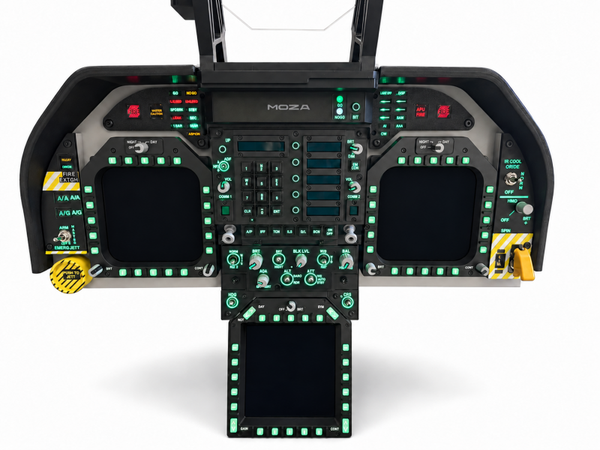 V4 Back Panels for MOZA F18 MIP | DCS World | VRSimSolutions