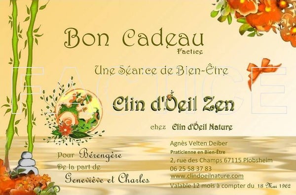 Bon Cadeau Valeur 50,00 €uros