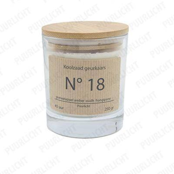 Geurkaars in glas rond warme hoop - 18