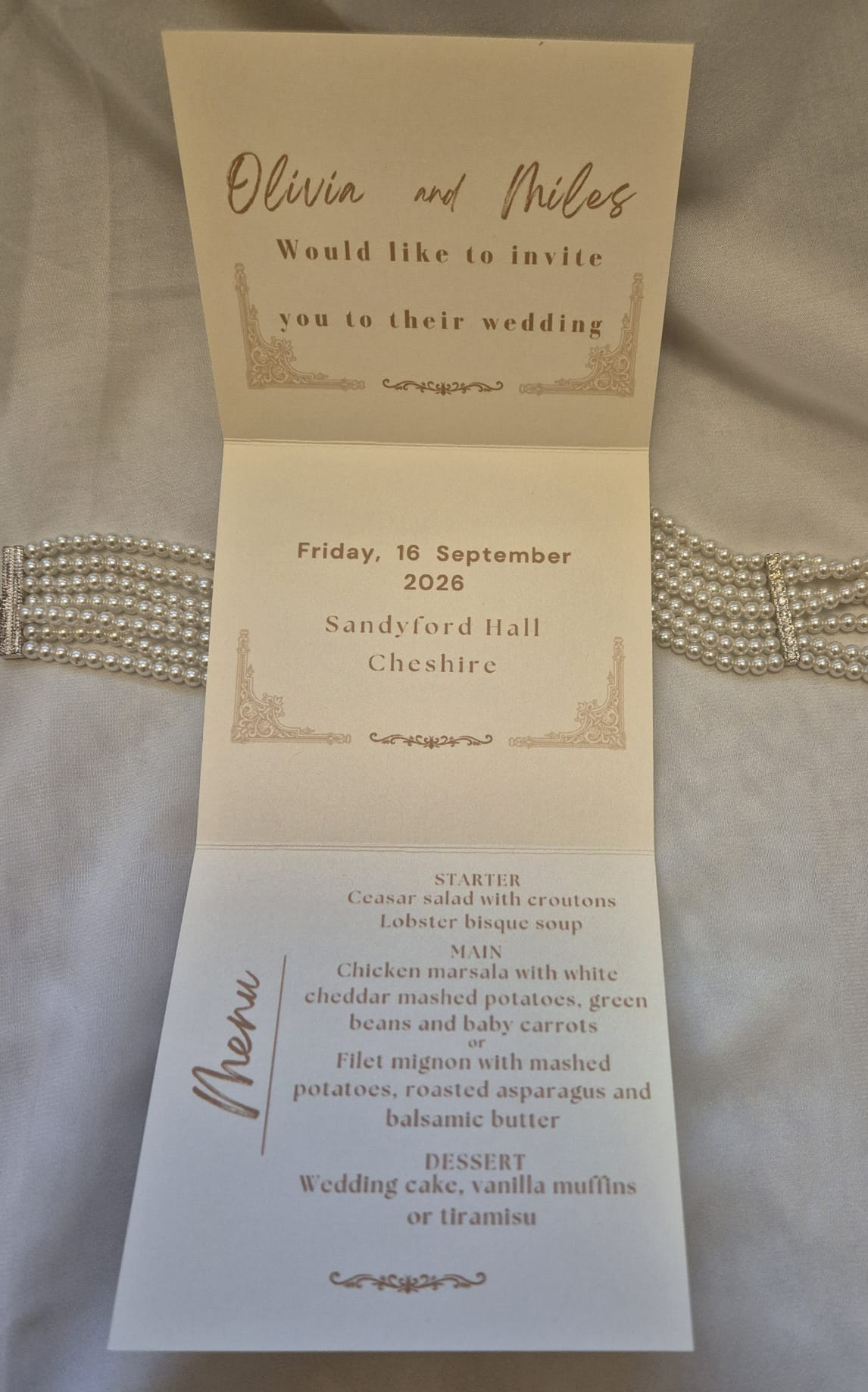 Folded Wedding Stationery