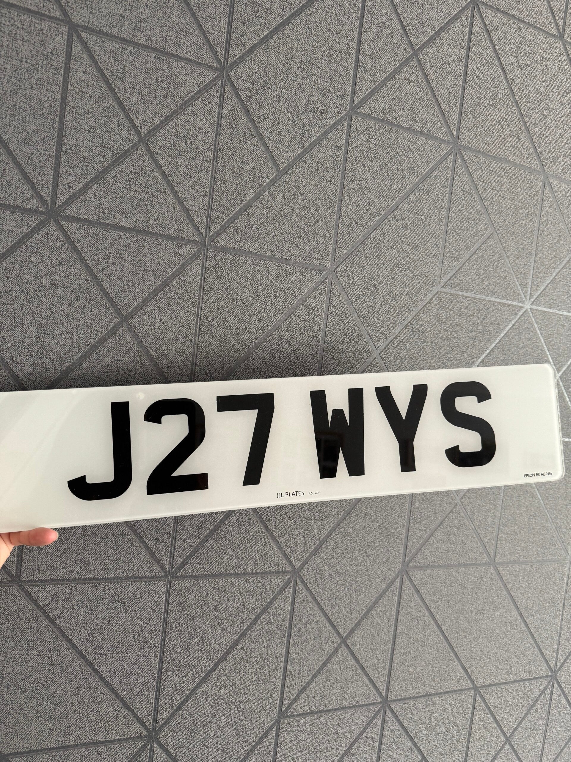 2D Printed Number Plate Pair