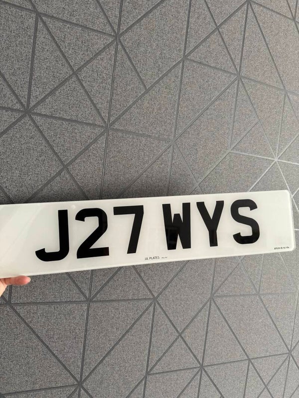 2D Printed Number Plate Pair
