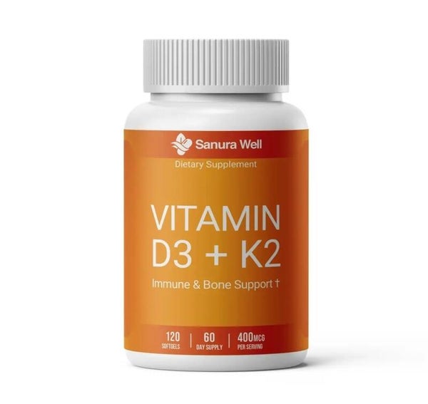 Vitamin D3 + K2 – Daily Support for Strong Bones, Immunity & Heart Health
