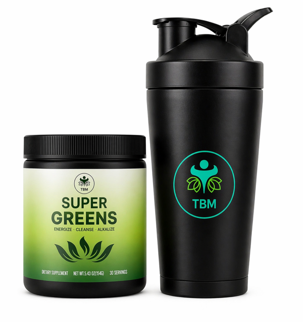 Super Greens + Stainless Steel Shaker 💚