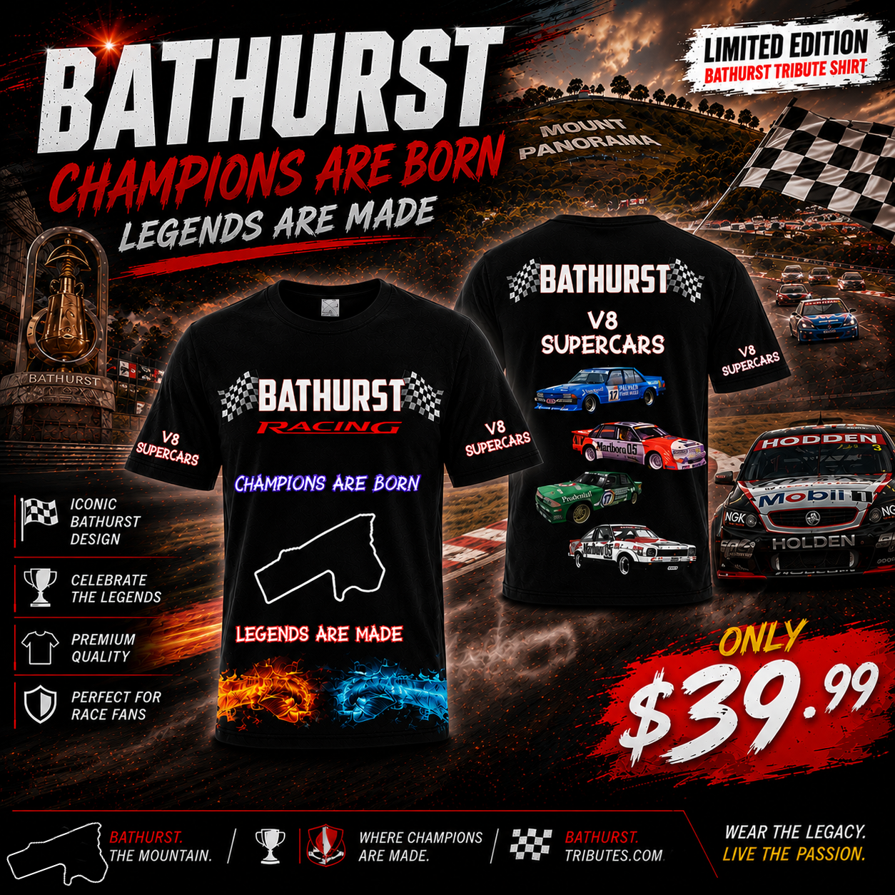 Bathurst V8 Supercars T-Shirt