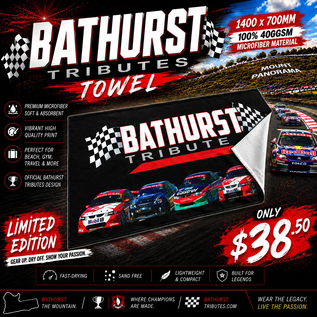 V8 Supercars -Bathurst -Towel