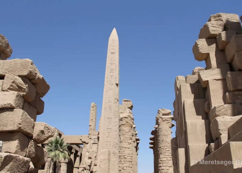 Obelisk of Thutmose I, Temple of Karnak. Photo: Courtesy of www.meretsegerbooks.com