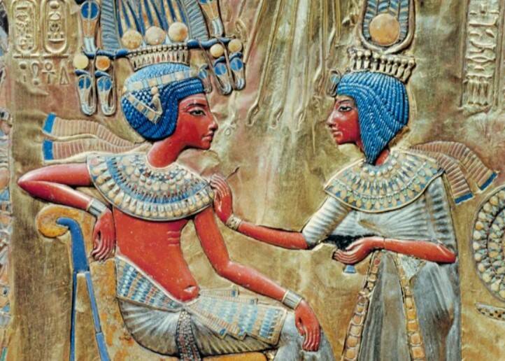 Golden throne from Tutankhamun's tomb (Cairo JE 62028, GEM 4573)