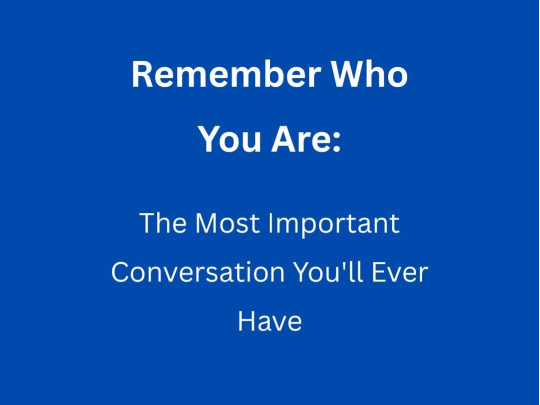 words remember who you are onplain blue background
