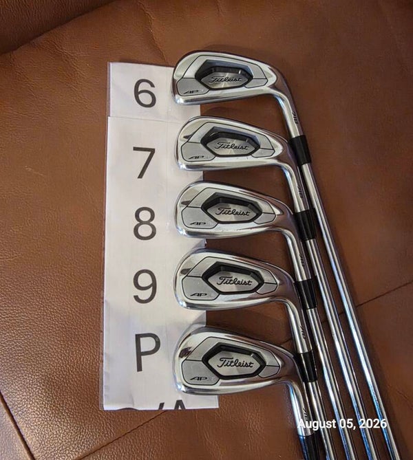 Titleist 718 AP3 5-P (5 club) game improvement iron set; TT AMT R300 Reg. Flex