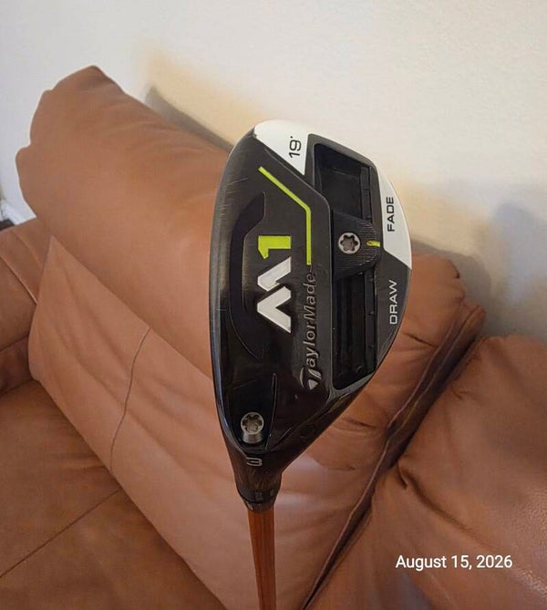 Used Taylormade M1 19* hybrid w/premium Tour AD Ad-95x shaft-Plays 39.25"