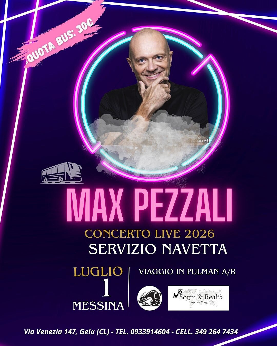 MAX PEZZALI in concerto a Messina il 01/07/2026