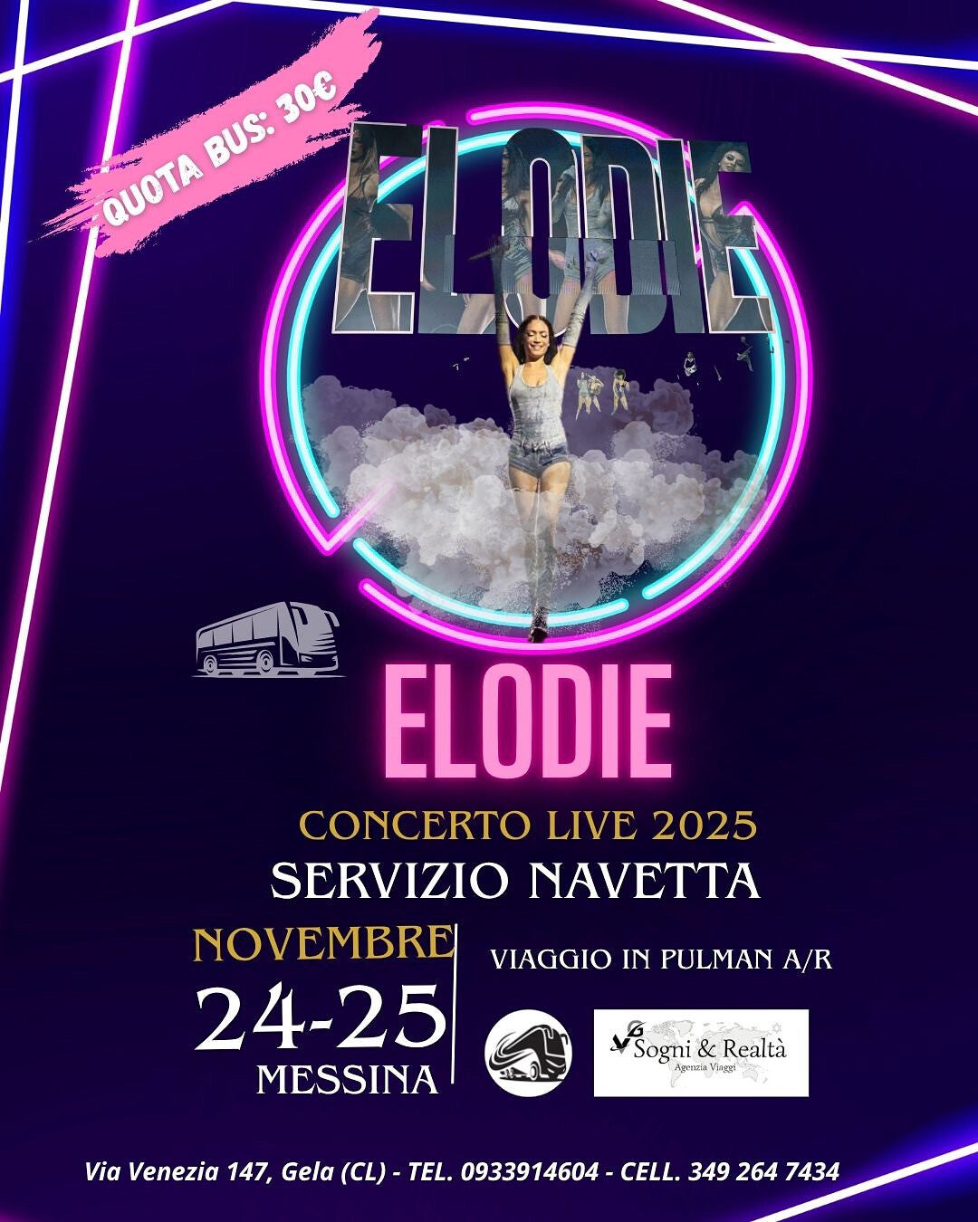 ELODIE in concerto a Messina il 24 e 25/11/2025