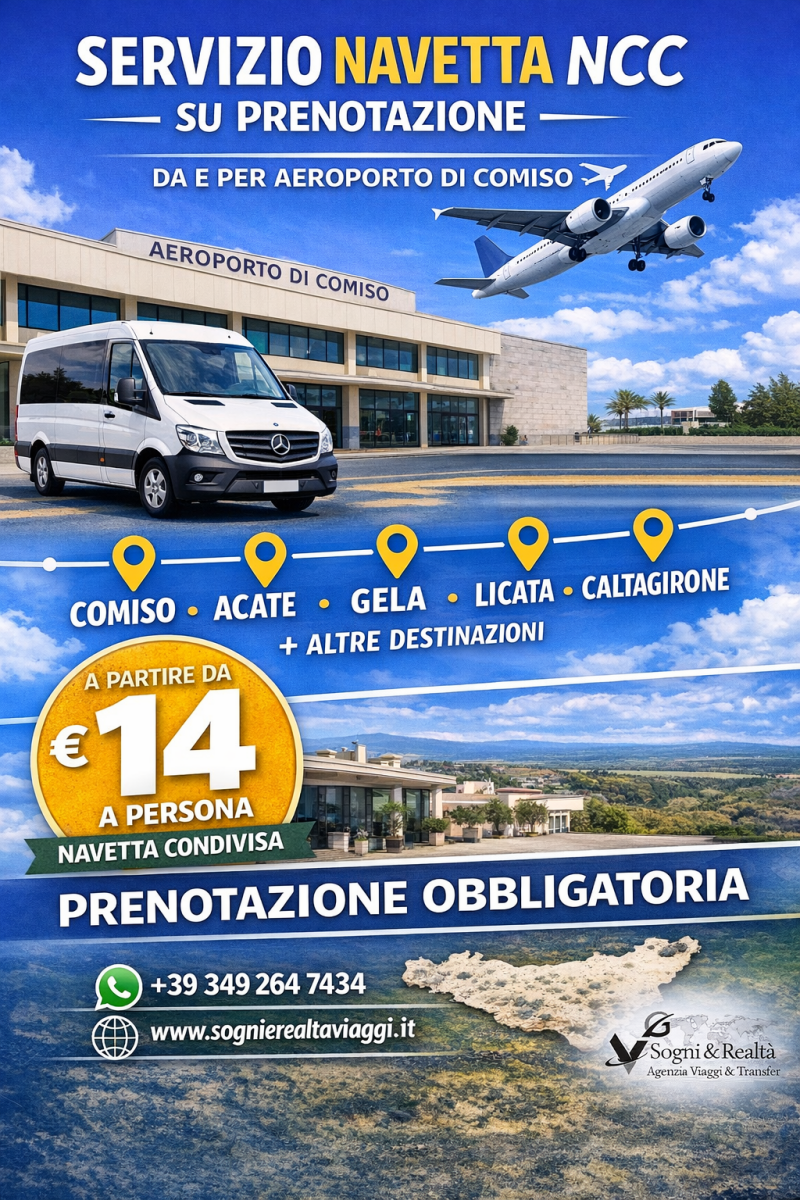 COMISO SHUTTLE  – arrivare in Aereoporto
