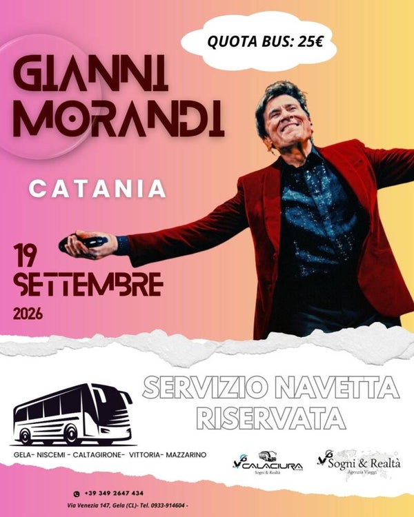 GIANNI MORANDI in concerto a CATANIA